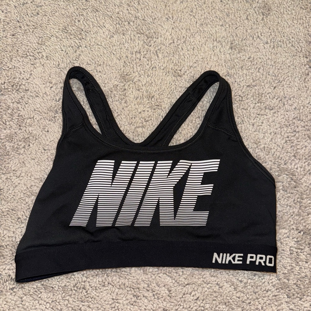 Nike Pro Black and White Sports Bra